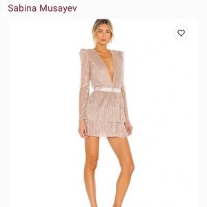 Sabina Musayev XS Carrie Dress in Blush